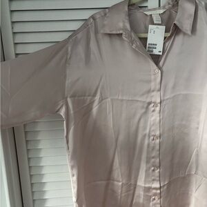 H&M Silk Button Down Blouse